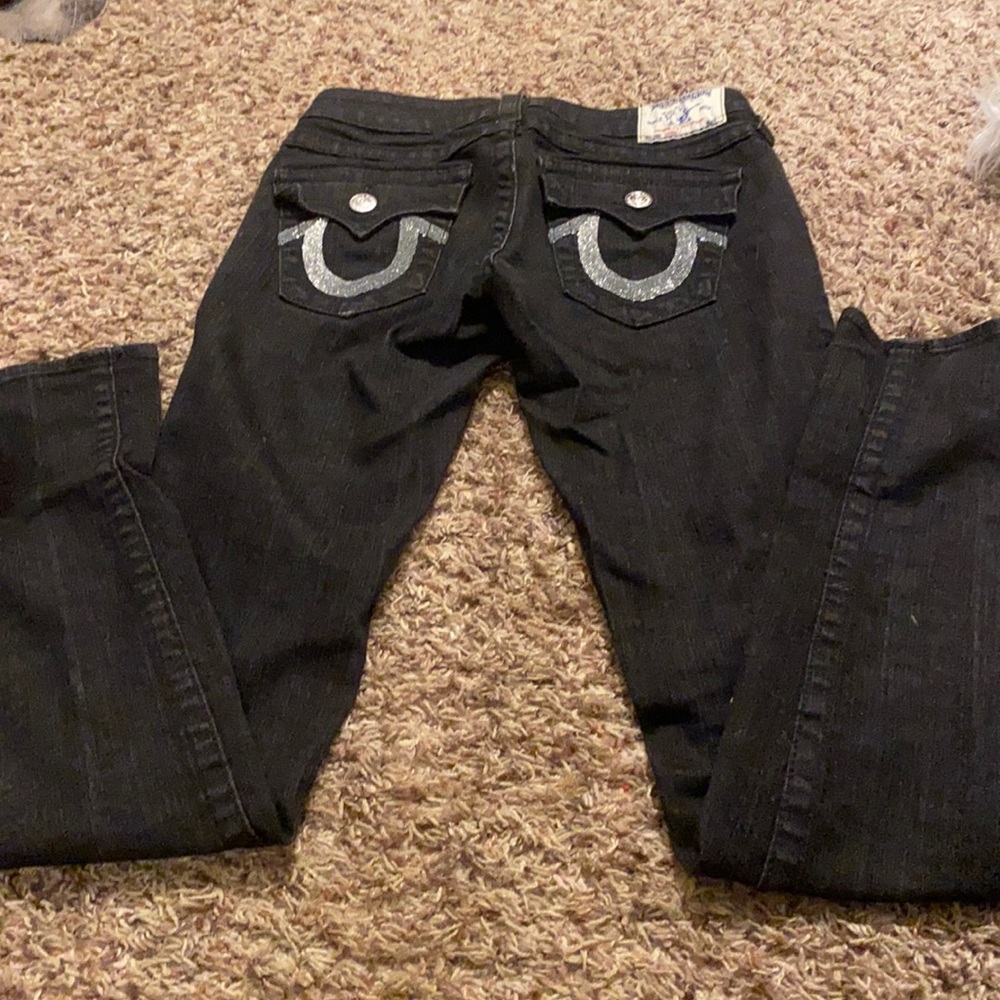 True religion black Jean sparkle Butt